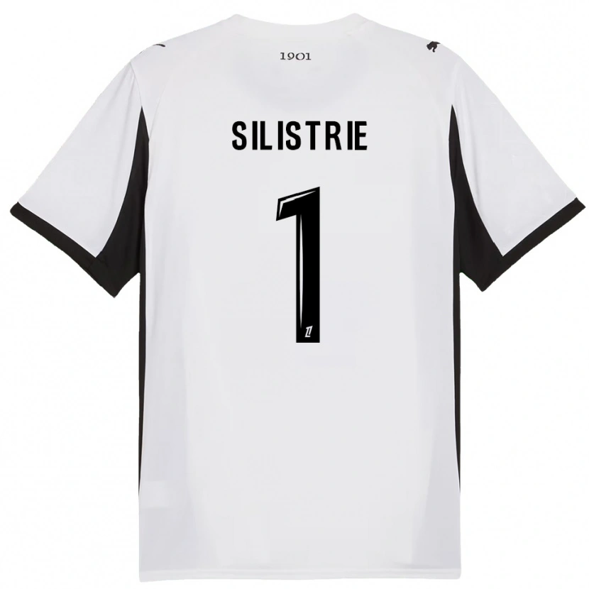 Danxen Mujer Camiseta Mathys Silistrie #1 Blanco Negro 2ª Equipación 2025/26 La Camisa