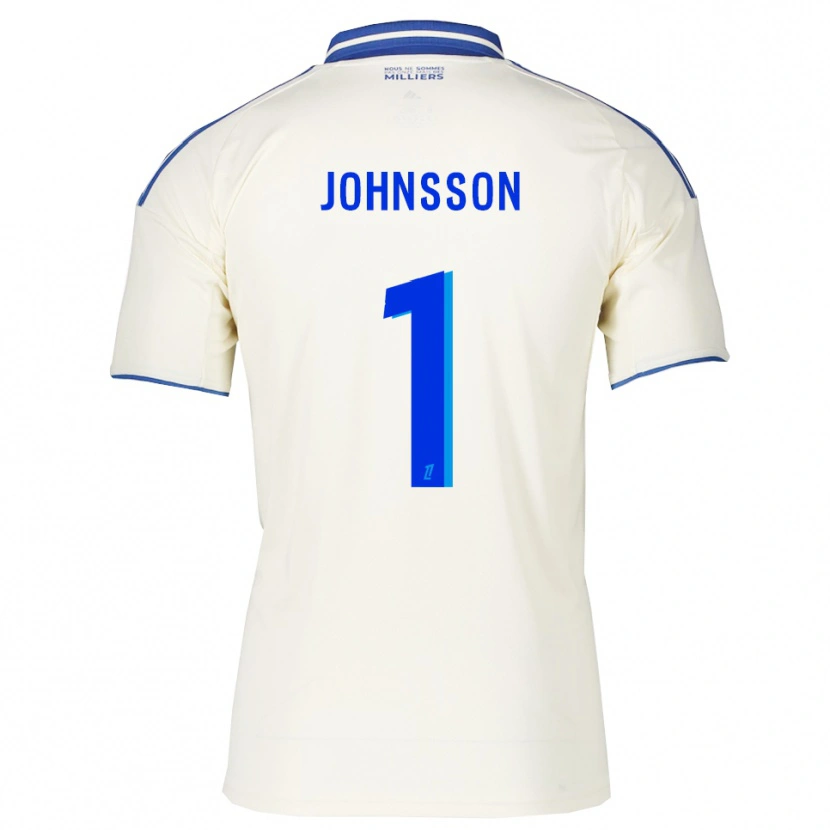 Danxen Mujer Camiseta Karl-Johan Johnsson #1 Champán Azul 2ª Equipación 2025/26 La Camisa
