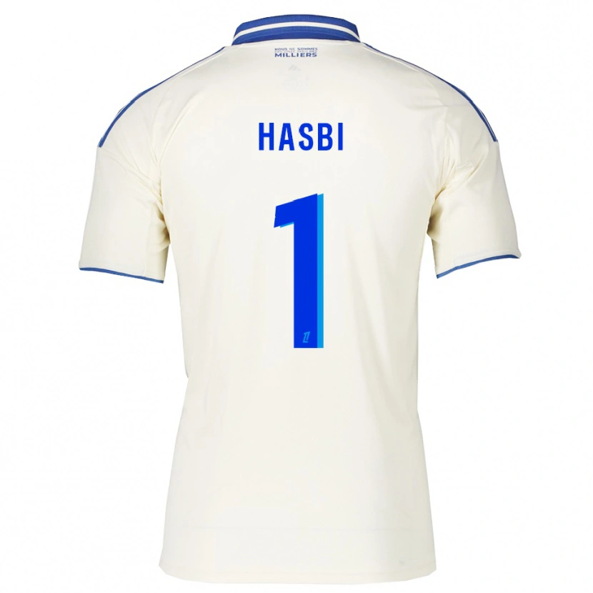 Danxen Mujer Camiseta Walid Hasbi #1 Champán Azul 2ª Equipación 2025/26 La Camisa