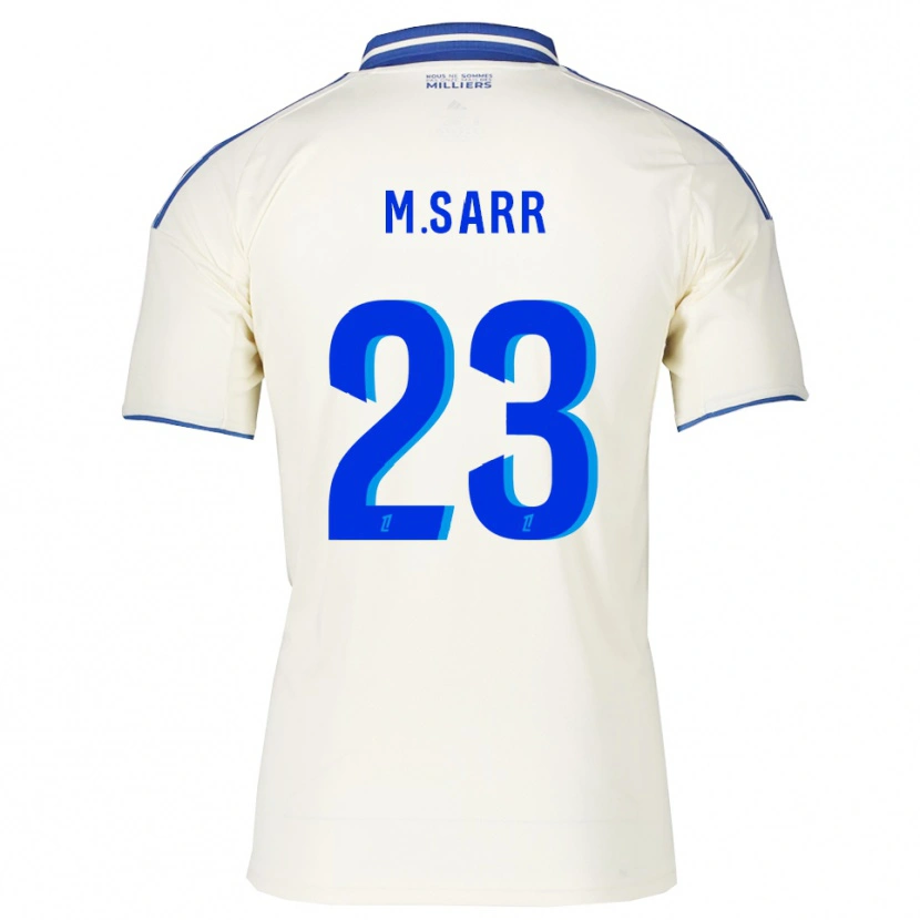 Danxen Mujer Camiseta Mamadou Sarr #23 Champán Azul 2ª Equipación 2025/26 La Camisa