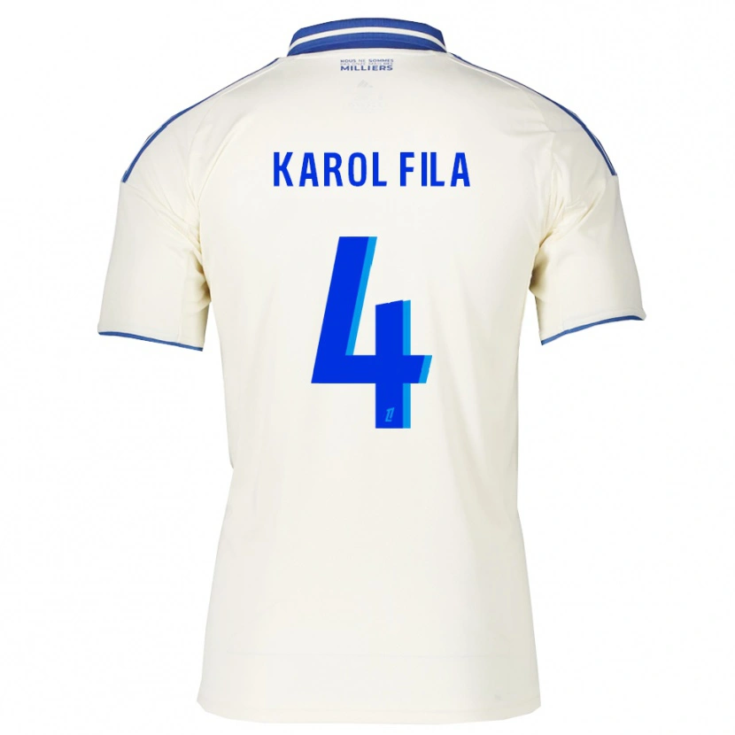 Danxen Mujer Camiseta Karol Fila #4 Champán Azul 2ª Equipación 2025/26 La Camisa