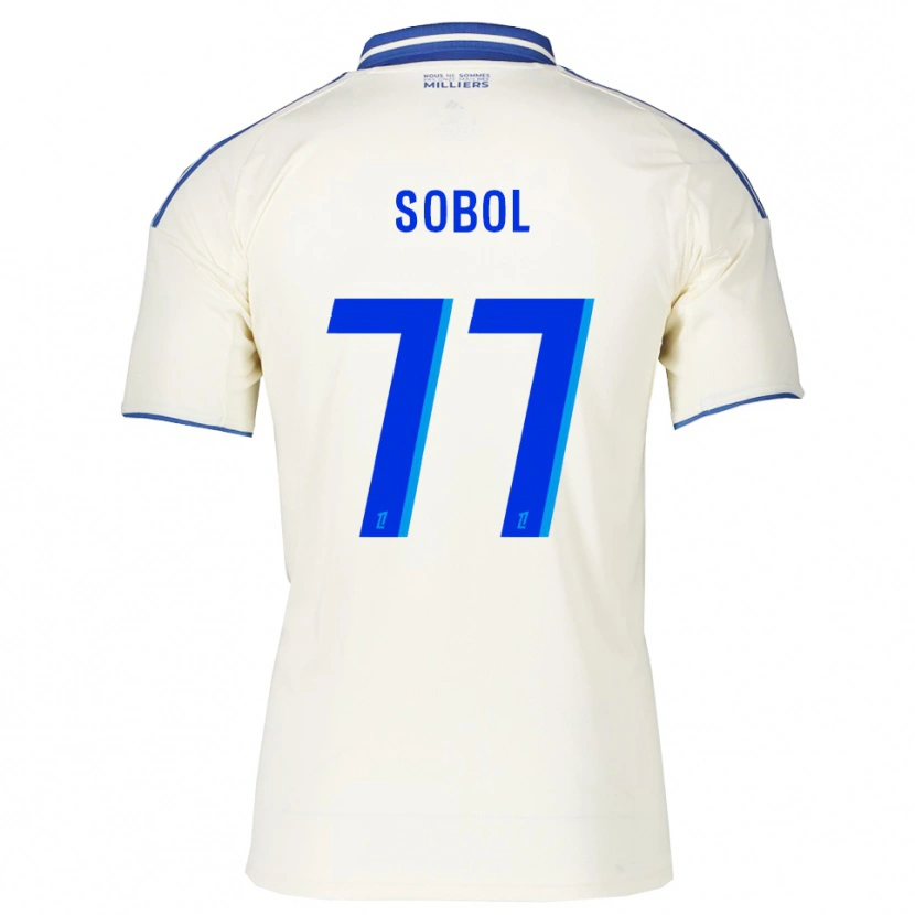 Danxen Mujer Camiseta Eduard Sobol #77 Champán Azul 2ª Equipación 2025/26 La Camisa