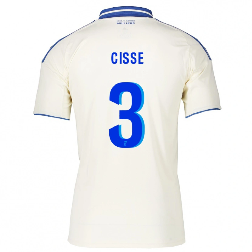 Danxen Mujer Camiseta Louis Cisse #3 Champán Azul 2ª Equipación 2025/26 La Camisa
