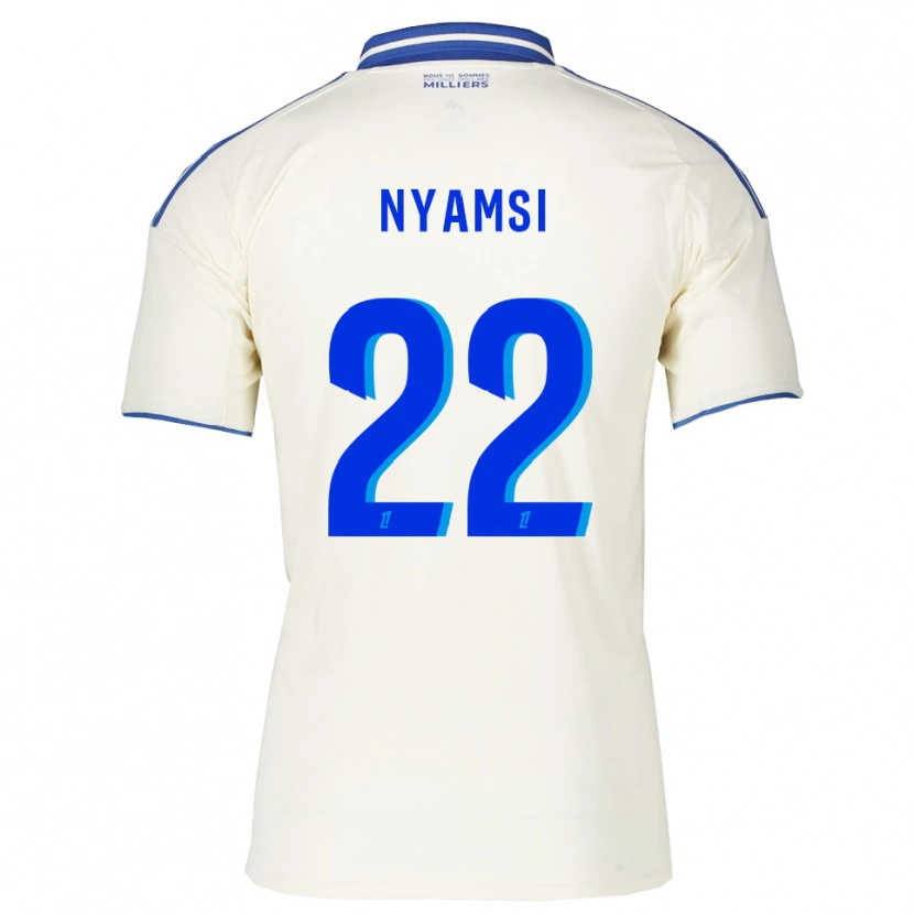 Danxen Mujer Camiseta Gerzino Nyamsi #22 Champán Azul 2ª Equipación 2025/26 La Camisa
