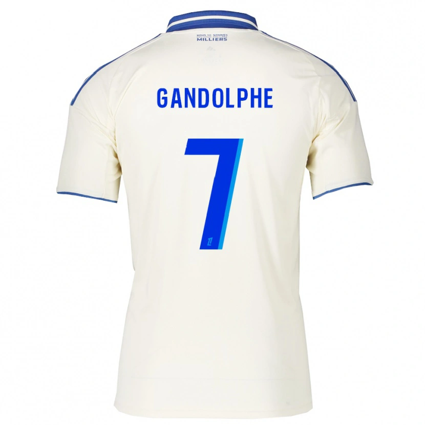 Danxen Mujer Camiseta Adrien Gandolphe #7 Champán Azul 2ª Equipación 2025/26 La Camisa