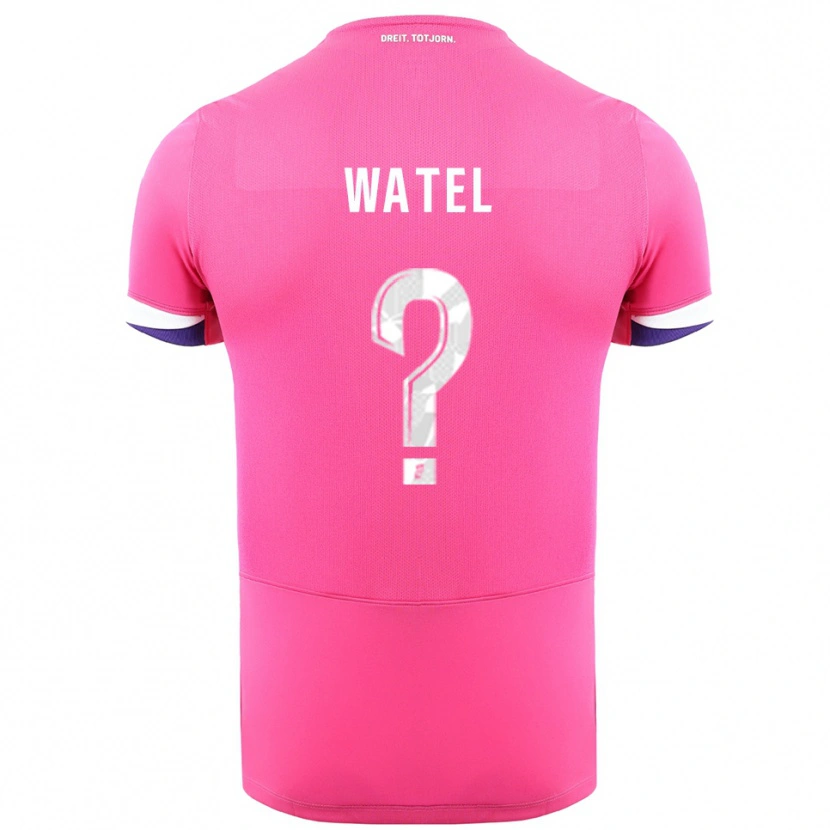 Danxen Mujer Camiseta Kylian Watel #0 Rosa Blanco 2ª Equipación 2025/26 La Camisa