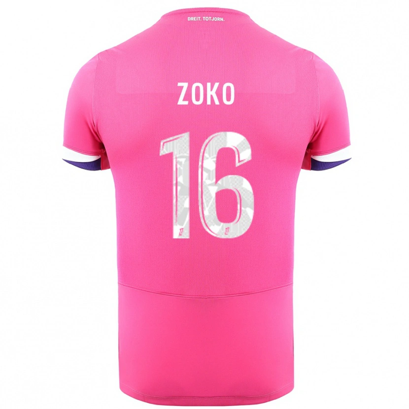 Danxen Mujer Camiseta Nathan Zoko #16 Rosa Blanco 2ª Equipación 2025/26 La Camisa