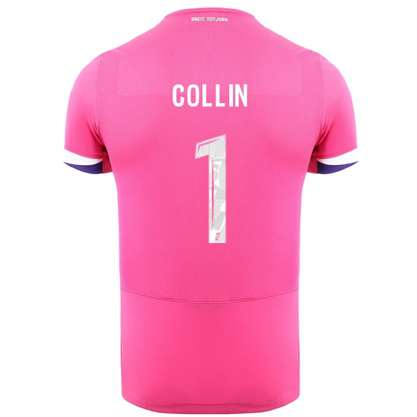 Danxen Mujer Camiseta Théo Collin #1 Rosa Blanco 2ª Equipación 2025/26 La Camisa