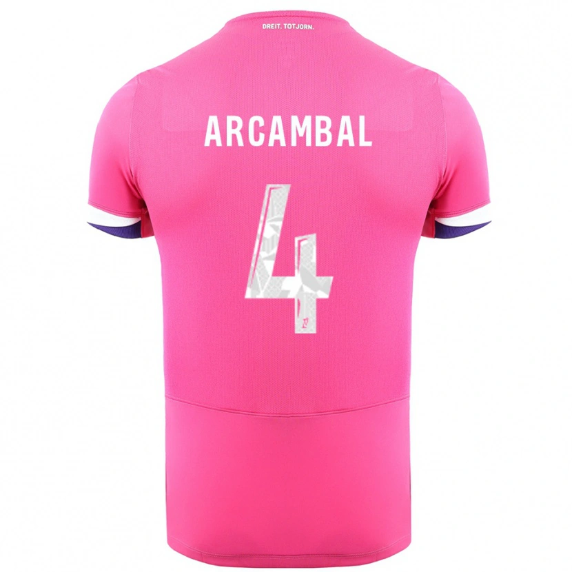 Danxen Mujer Camiseta Anais Arcambal #4 Rosa Blanco 2ª Equipación 2025/26 La Camisa