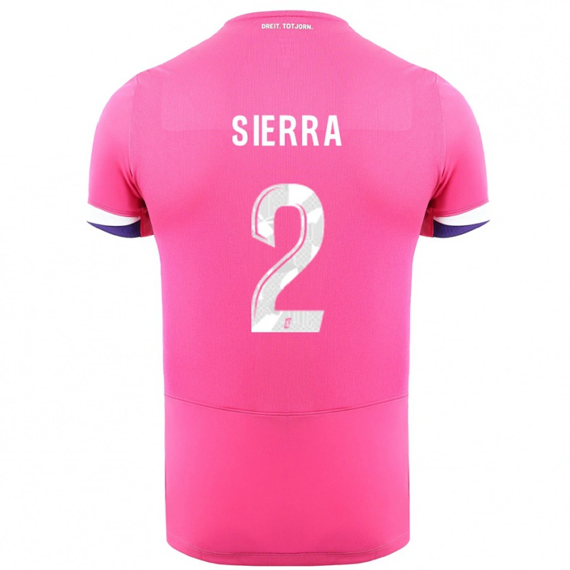 Danxen Mujer Camiseta Pauline Sierra #2 Rosa Blanco 2ª Equipación 2025/26 La Camisa