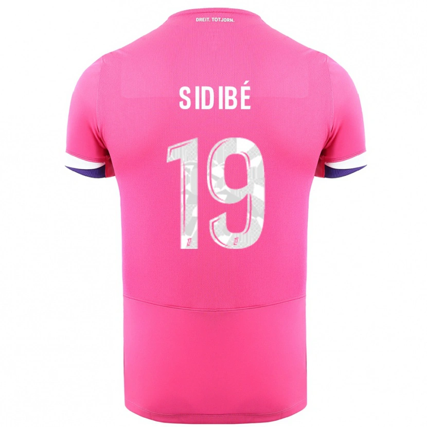Danxen Mujer Camiseta Djibril Sidibé #19 Rosa Blanco 2ª Equipación 2025/26 La Camisa