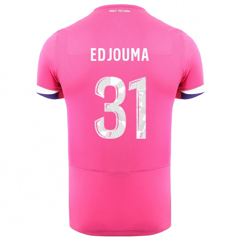 Danxen Mujer Camiseta Noah Edjouma #31 Rosa Blanco 2ª Equipación 2025/26 La Camisa