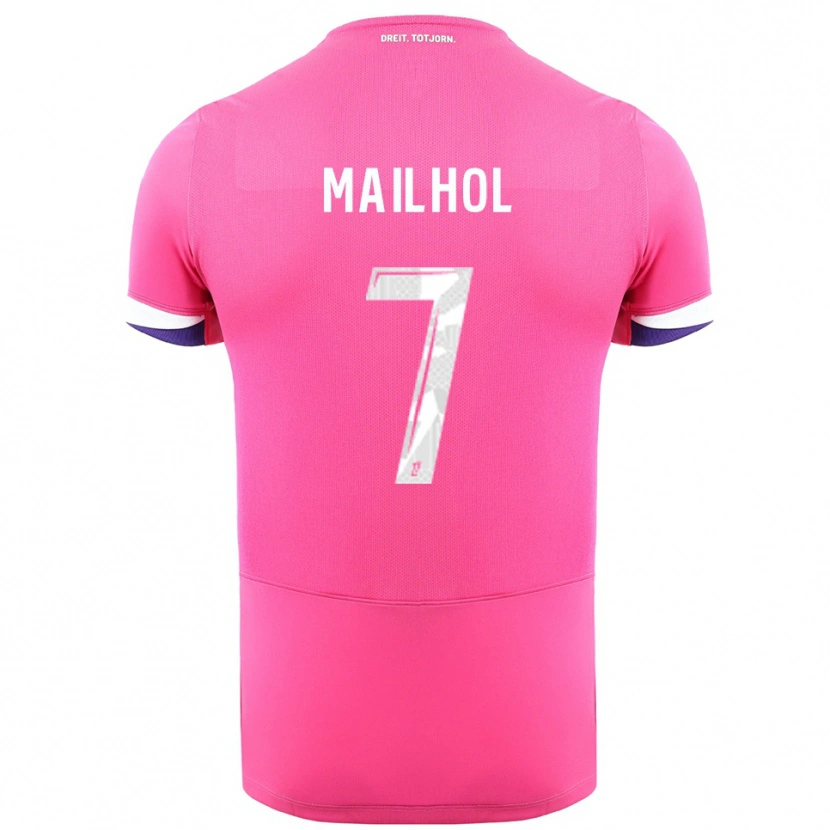 Danxen Mujer Camiseta Luca Mailhol #7 Rosa Blanco 2ª Equipación 2025/26 La Camisa