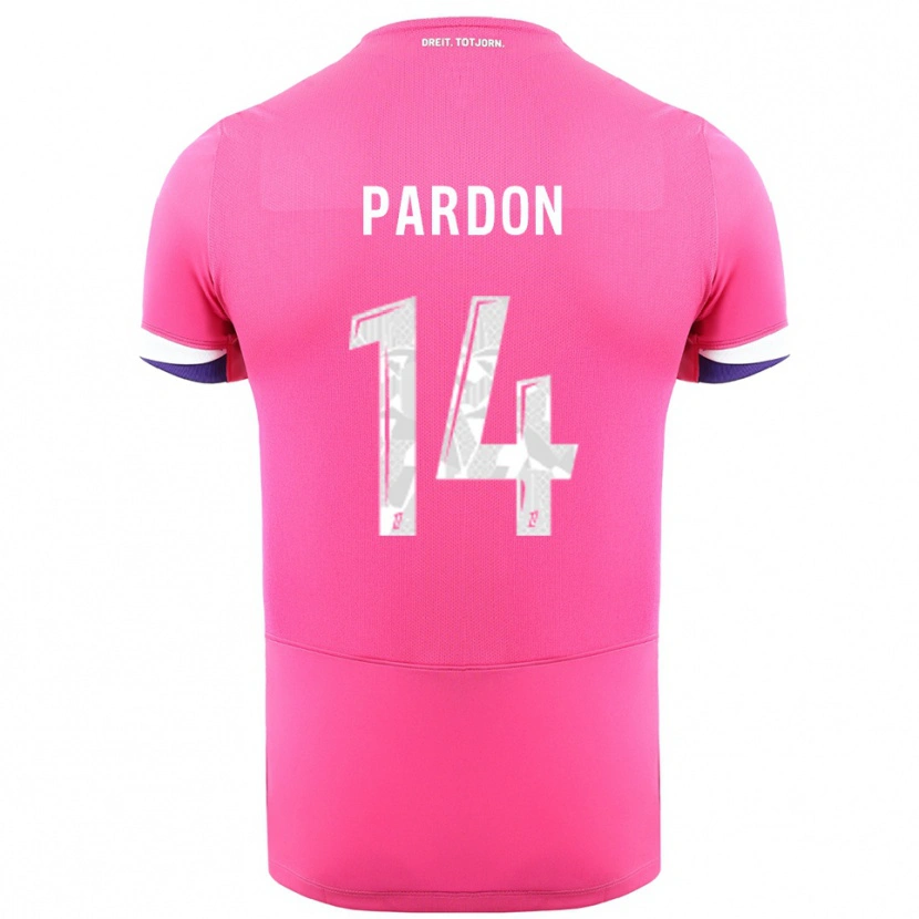 Danxen Mujer Camiseta Pauline Pardon #14 Rosa Blanco 2ª Equipación 2025/26 La Camisa