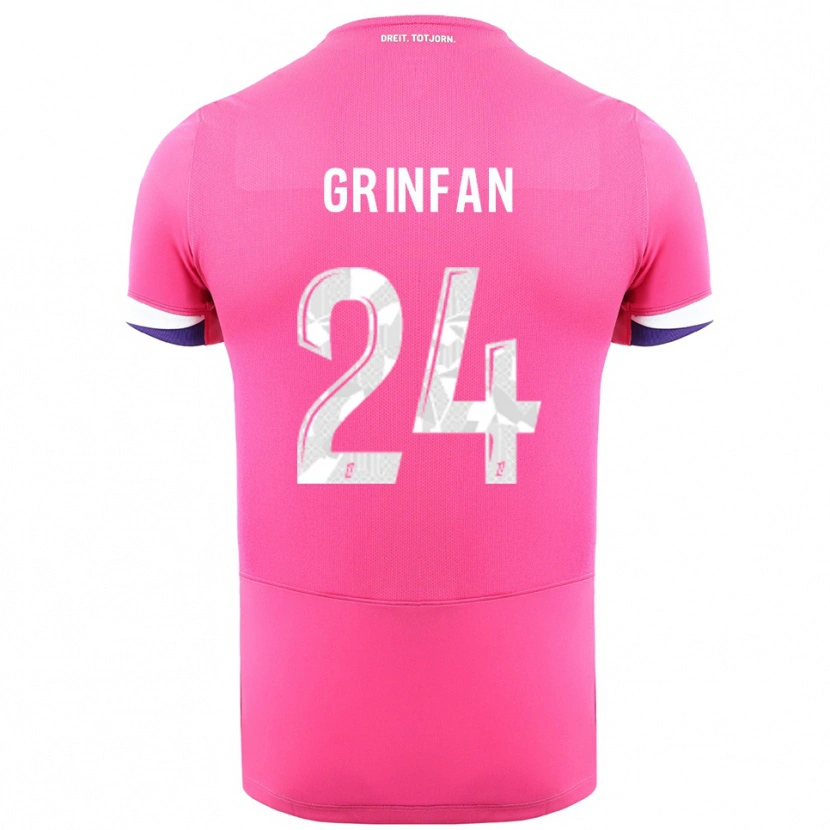 Danxen Mujer Camiseta Roma Grinfan #24 Rosa Blanco 2ª Equipación 2025/26 La Camisa