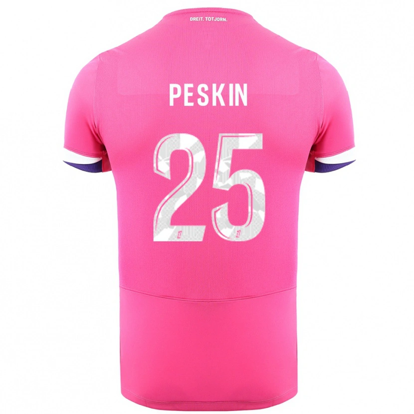 Danxen Mujer Camiseta Kelso Peskin #25 Rosa Blanco 2ª Equipación 2025/26 La Camisa