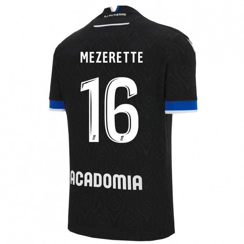 Danxen Mujer Camiseta Louis Mezerette #16 Negro Blanco 2ª Equipación 2025/26 La Camisa