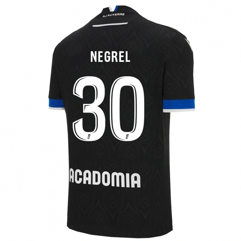 Danxen Mujer Camiseta Tom Negrel #30 Negro Blanco 2ª Equipación 2025/26 La Camisa