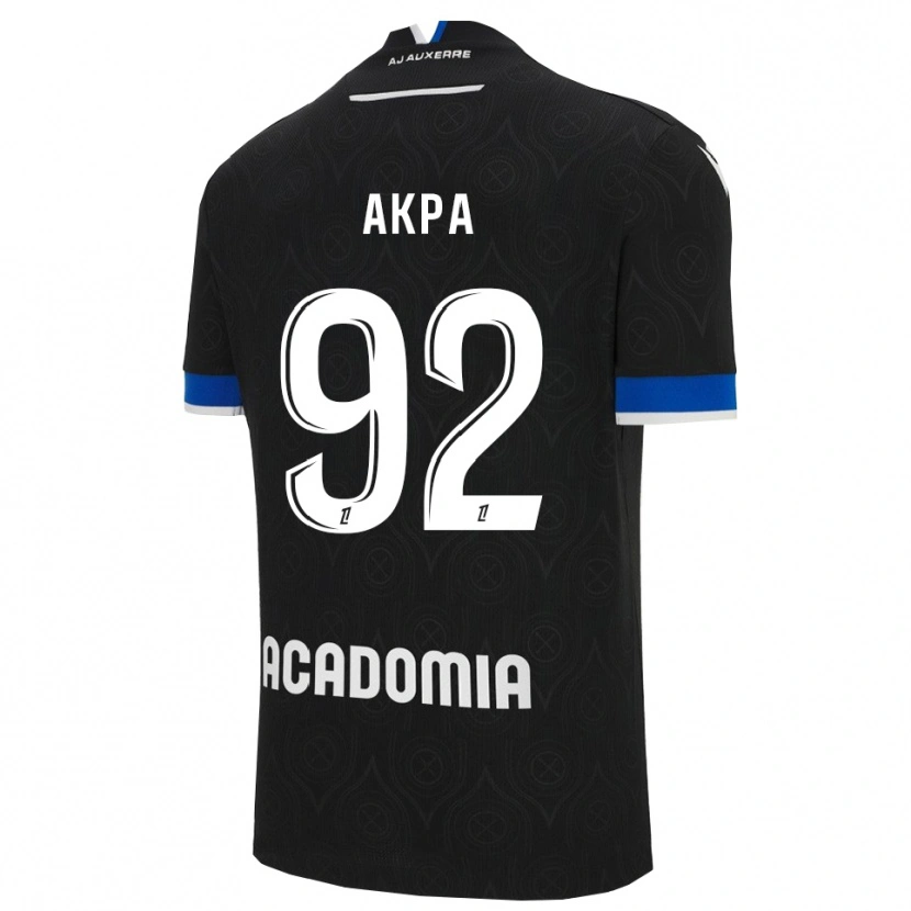 Danxen Mujer Camiseta Clément Akpa #92 Negro Blanco 2ª Equipación 2025/26 La Camisa