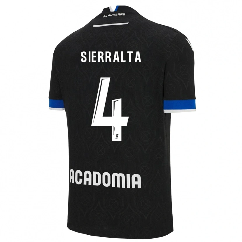 Danxen Mujer Camiseta Francisco Sierralta #4 Negro Blanco 2ª Equipación 2025/26 La Camisa