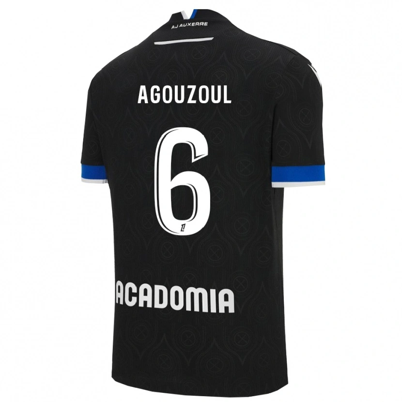 Danxen Mujer Camiseta Saad Agouzoul #6 Negro Blanco 2ª Equipación 2025/26 La Camisa