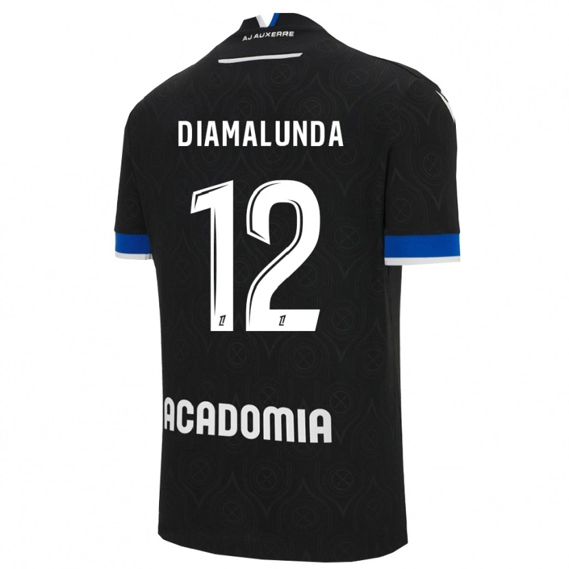 Danxen Mujer Camiseta Evan Diamalunda #12 Negro Blanco 2ª Equipación 2025/26 La Camisa