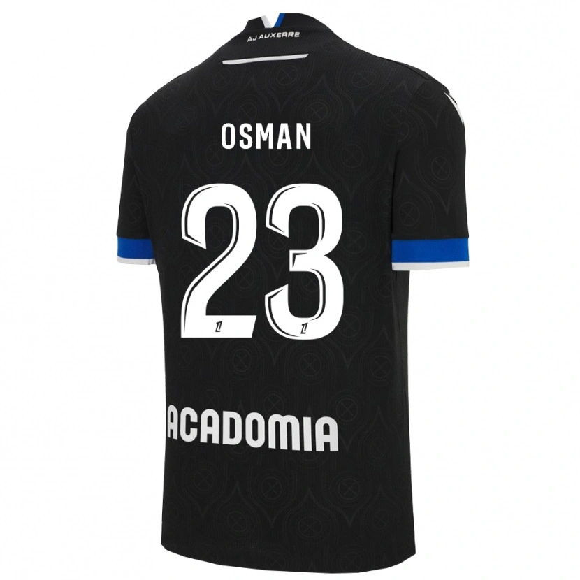 Danxen Mujer Camiseta Ibrahim Osman #23 Negro Blanco 2ª Equipación 2025/26 La Camisa