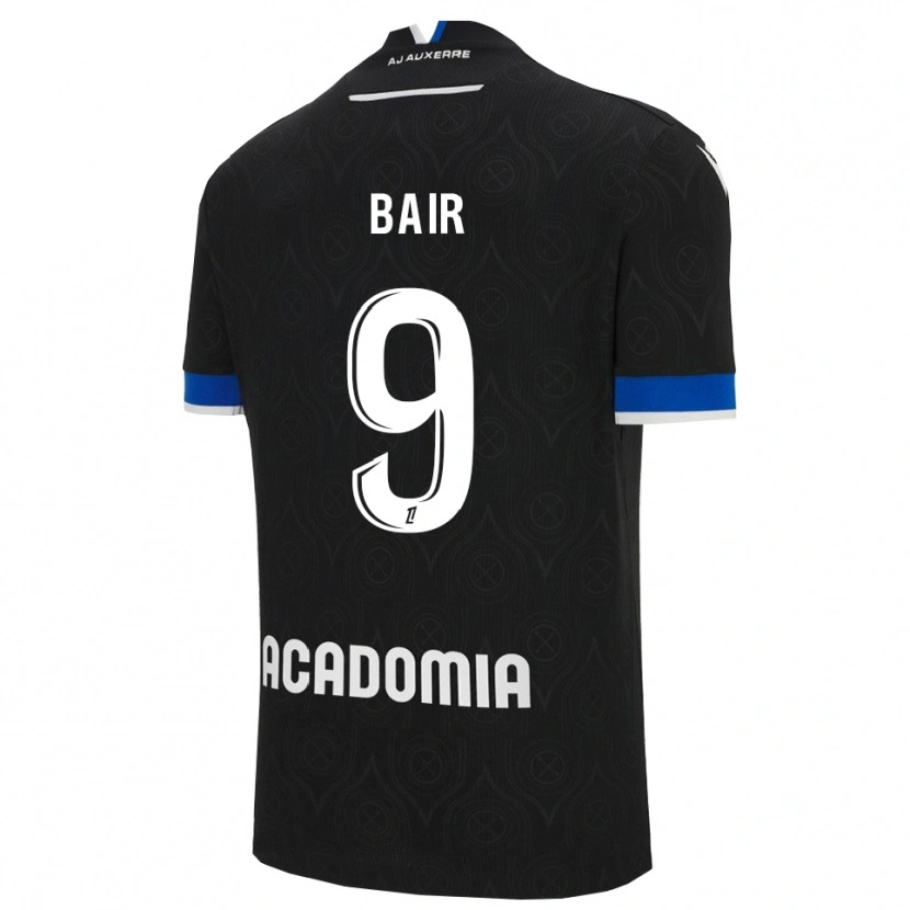 Danxen Mujer Camiseta Theo Bair #9 Negro Blanco 2ª Equipación 2025/26 La Camisa