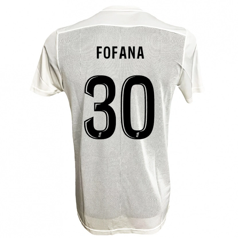Danxen Mujer Camiseta Yahia Fofana #30 Negro Blanco 2ª Equipación 2025/26 La Camisa