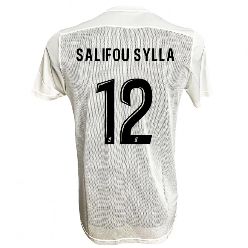 Danxen Mujer Camiseta Salifou Sylla #12 Negro Blanco 2ª Equipación 2025/26 La Camisa