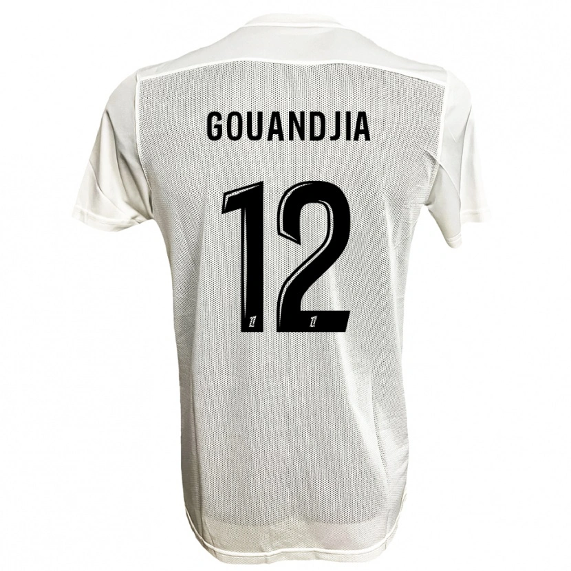 Danxen Mujer Camiseta Brady Gouandjia #12 Negro Blanco 2ª Equipación 2025/26 La Camisa
