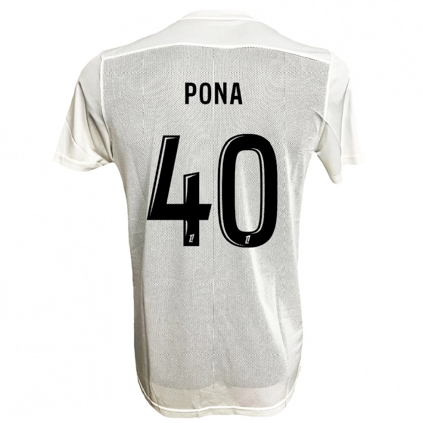 Danxen Mujer Camiseta Oumar Pona #40 Negro Blanco 2ª Equipación 2025/26 La Camisa