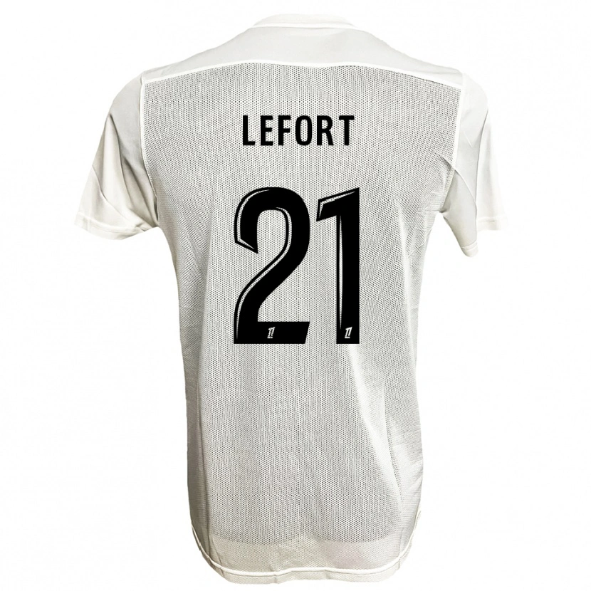 Danxen Mujer Camiseta Jordan Lefort #21 Negro Blanco 2ª Equipación 2025/26 La Camisa