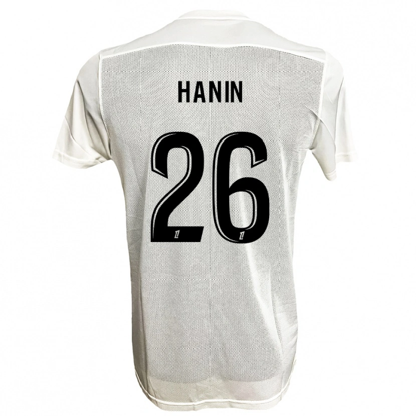 Danxen Mujer Camiseta Florent Hanin #26 Negro Blanco 2ª Equipación 2025/26 La Camisa