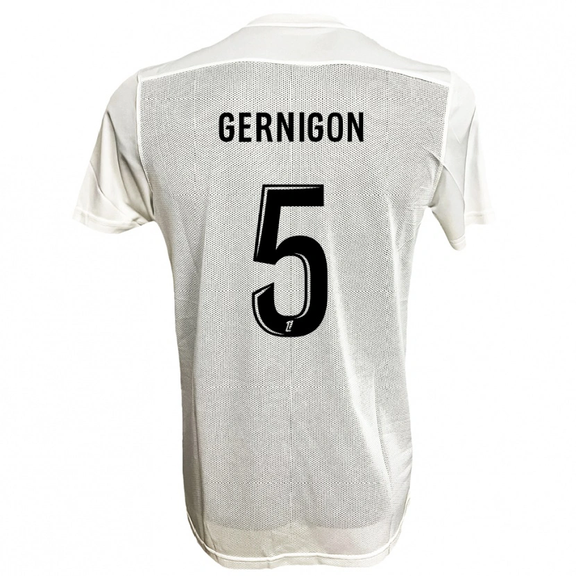 Danxen Mujer Camiseta Maël Gernigon #5 Negro Blanco 2ª Equipación 2025/26 La Camisa