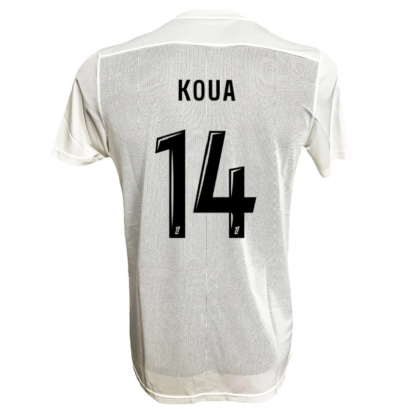 Danxen Mujer Camiseta Moran Koua #14 Negro Blanco 2ª Equipación 2025/26 La Camisa