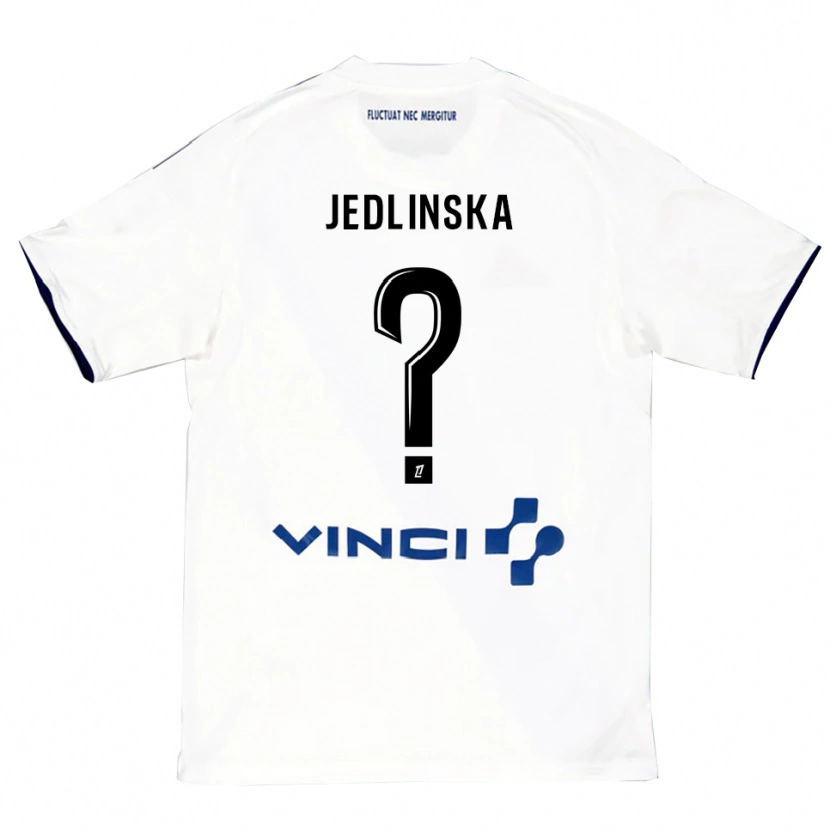 Danxen Mujer Camiseta Klaudia Jedlinska #0 Blanco Azul 2ª Equipación 2025/26 La Camisa