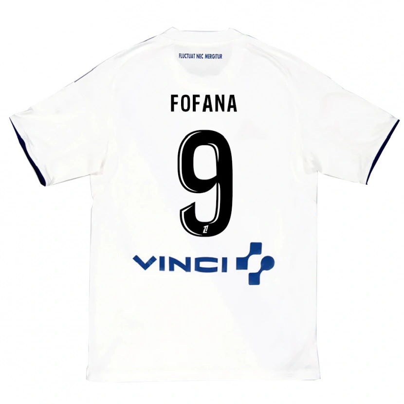 Danxen Mujer Camiseta Kyliann Fofana #9 Blanco Azul 2ª Equipación 2025/26 La Camisa