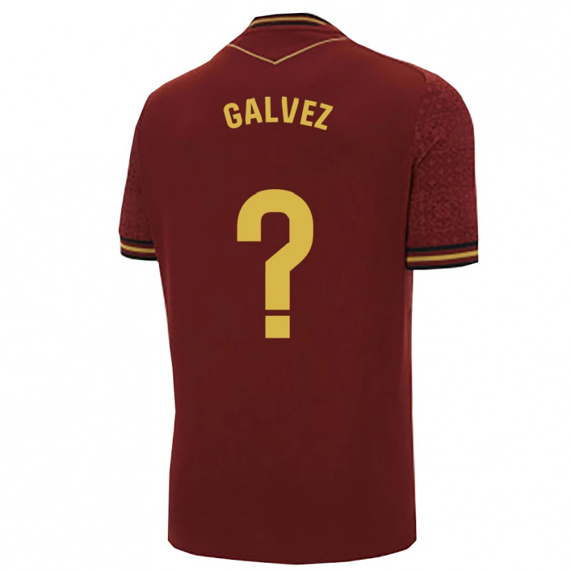 Danxen Mujer Camiseta Gonzalo Gálvez #0 Burdeos Oro 2ª Equipación 2025/26 La Camisa