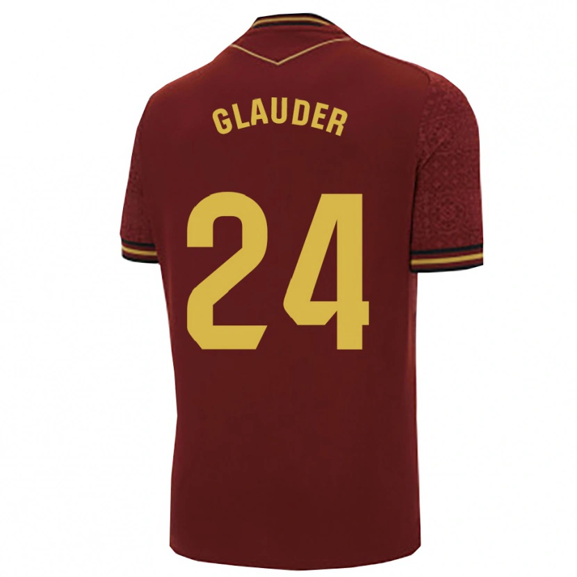 Danxen Mujer Camiseta Cristian Glauder #24 Burdeos Oro 2ª Equipación 2025/26 La Camisa