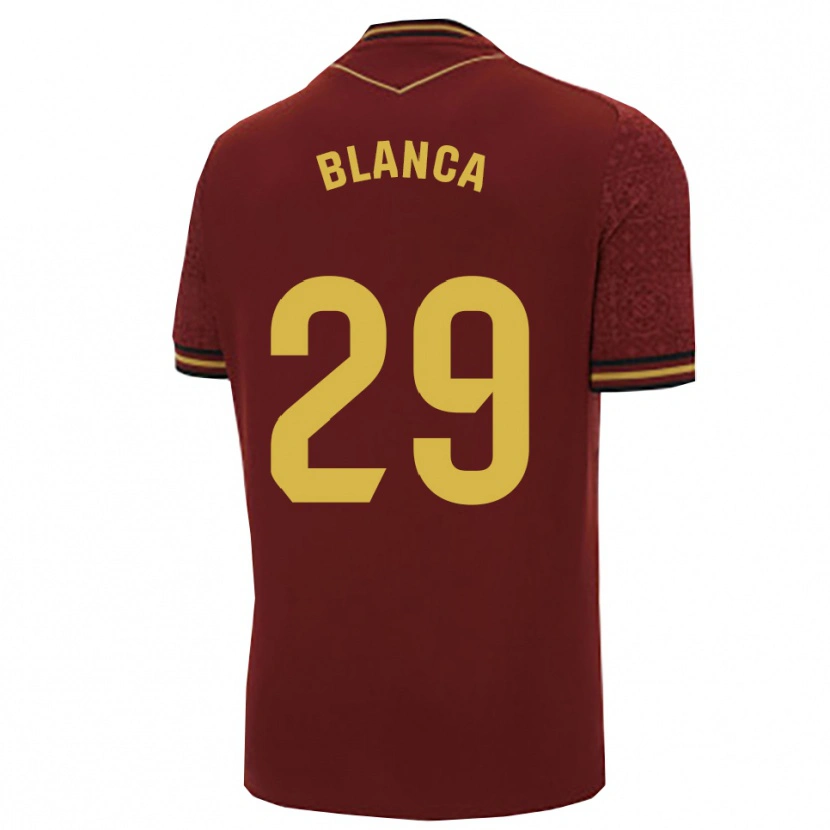 Danxen Mujer Camiseta Blanca Gómez Fernández #29 Burdeos Oro 2ª Equipación 2025/26 La Camisa