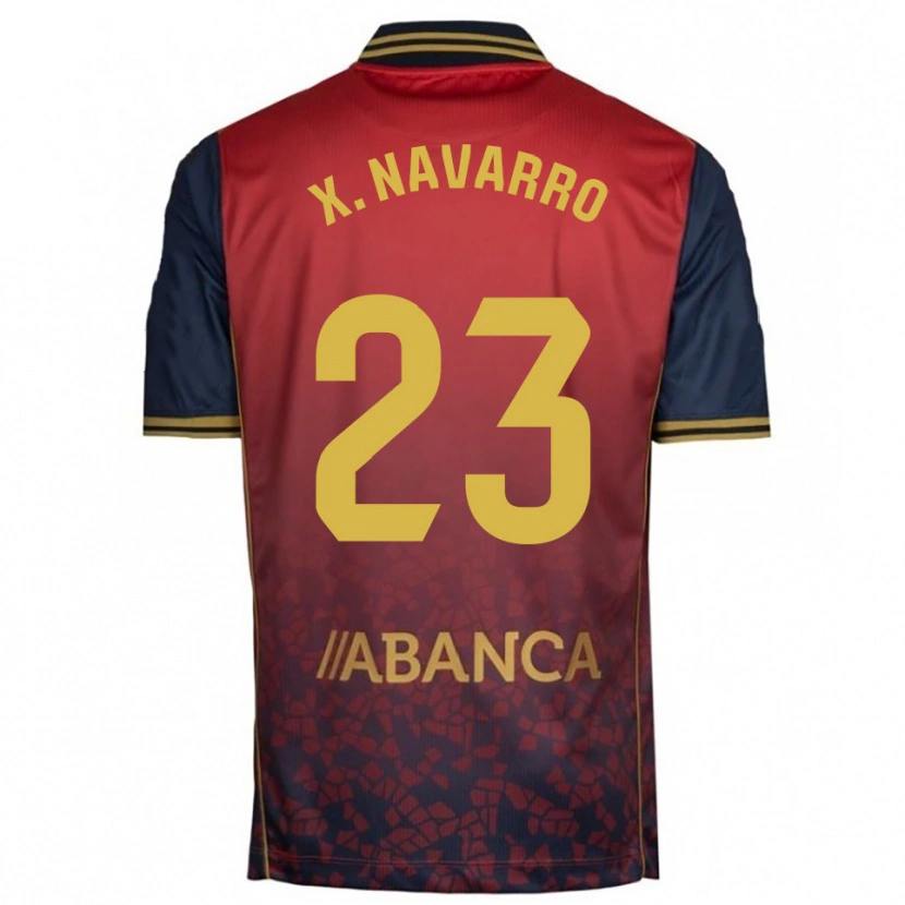 Danxen Mujer Camiseta Ximo Navarro #23 Rojo Marino 2ª Equipación 2025/26 La Camisa