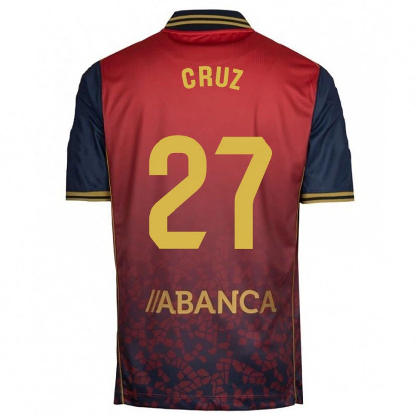 Danxen Mujer Camiseta Luismi Cruz #27 Rojo Marino 2ª Equipación 2025/26 La Camisa