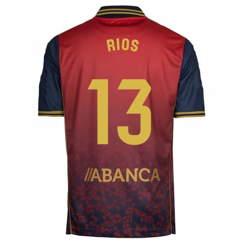 Danxen Mujer Camiseta Hugo Rios #13 Rojo Marino 2ª Equipación 2025/26 La Camisa