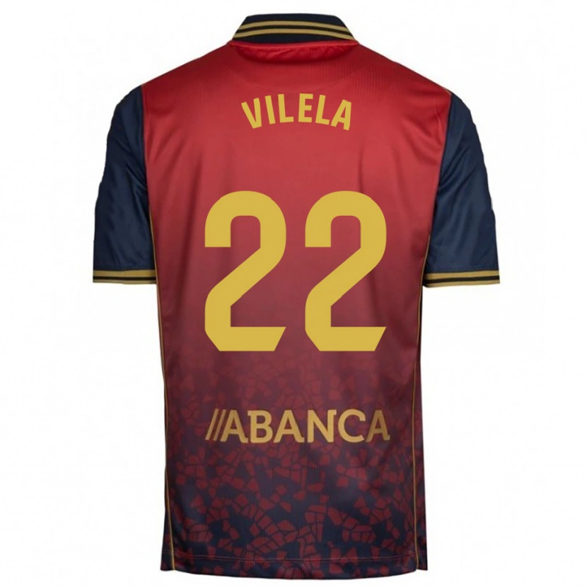 Danxen Mujer Camiseta Rubén Vilela #22 Rojo Marino 2ª Equipación 2025/26 La Camisa