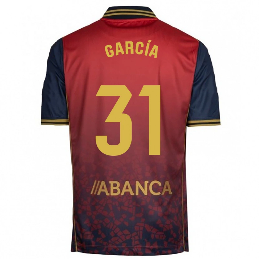 Danxen Mujer Camiseta Pablo García #31 Rojo Marino 2ª Equipación 2025/26 La Camisa