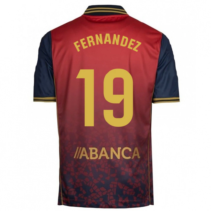 Danxen Mujer Camiseta Quique Fernández #19 Rojo Marino 2ª Equipación 2025/26 La Camisa