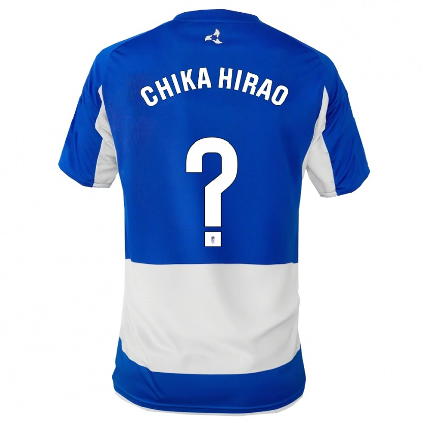 Danxen Mujer Camiseta Hirao Chika #0 Azul Blanco 2ª Equipación 2025/26 La Camisa