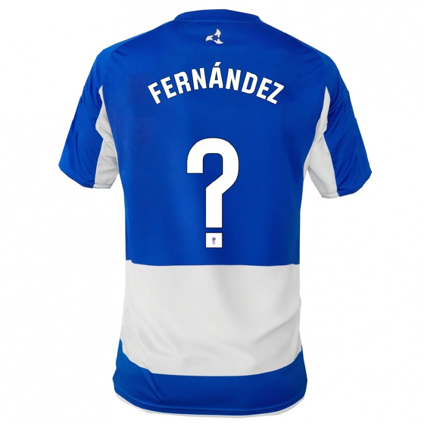 Danxen Mujer Camiseta Iker Fernández #0 Azul Blanco 2ª Equipación 2025/26 La Camisa