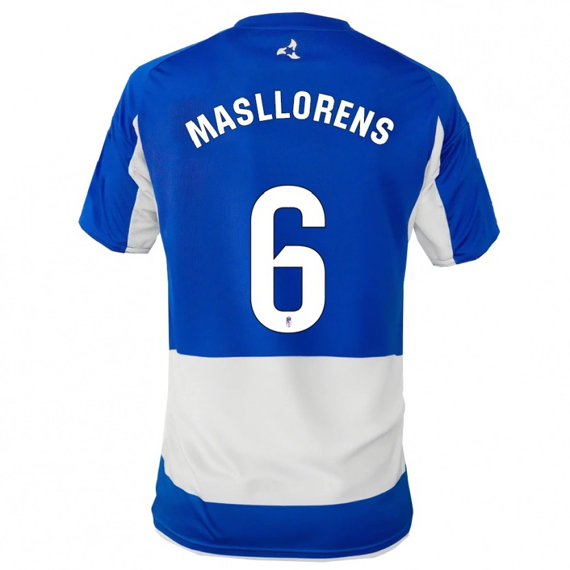 Danxen Mujer Camiseta José Masllorens #6 Azul Blanco 2ª Equipación 2025/26 La Camisa